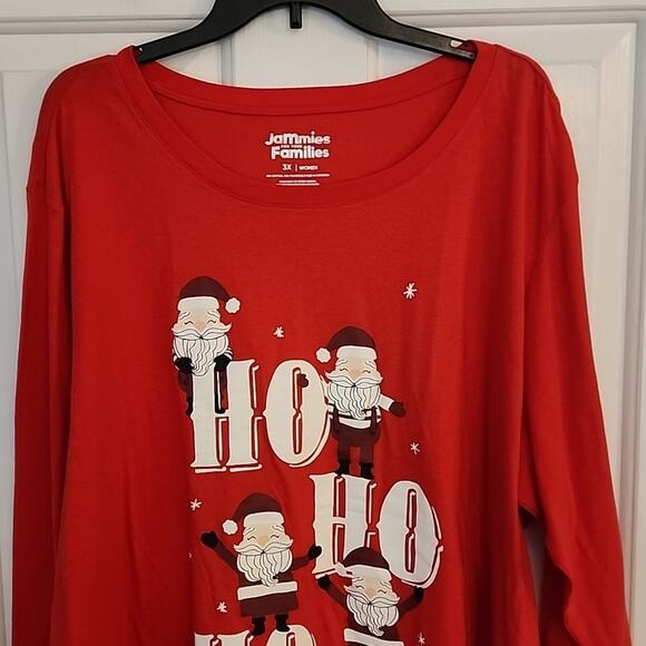 Jammies for Families 3X HOHOHO Red Top, NWT - Picture 3 of 6